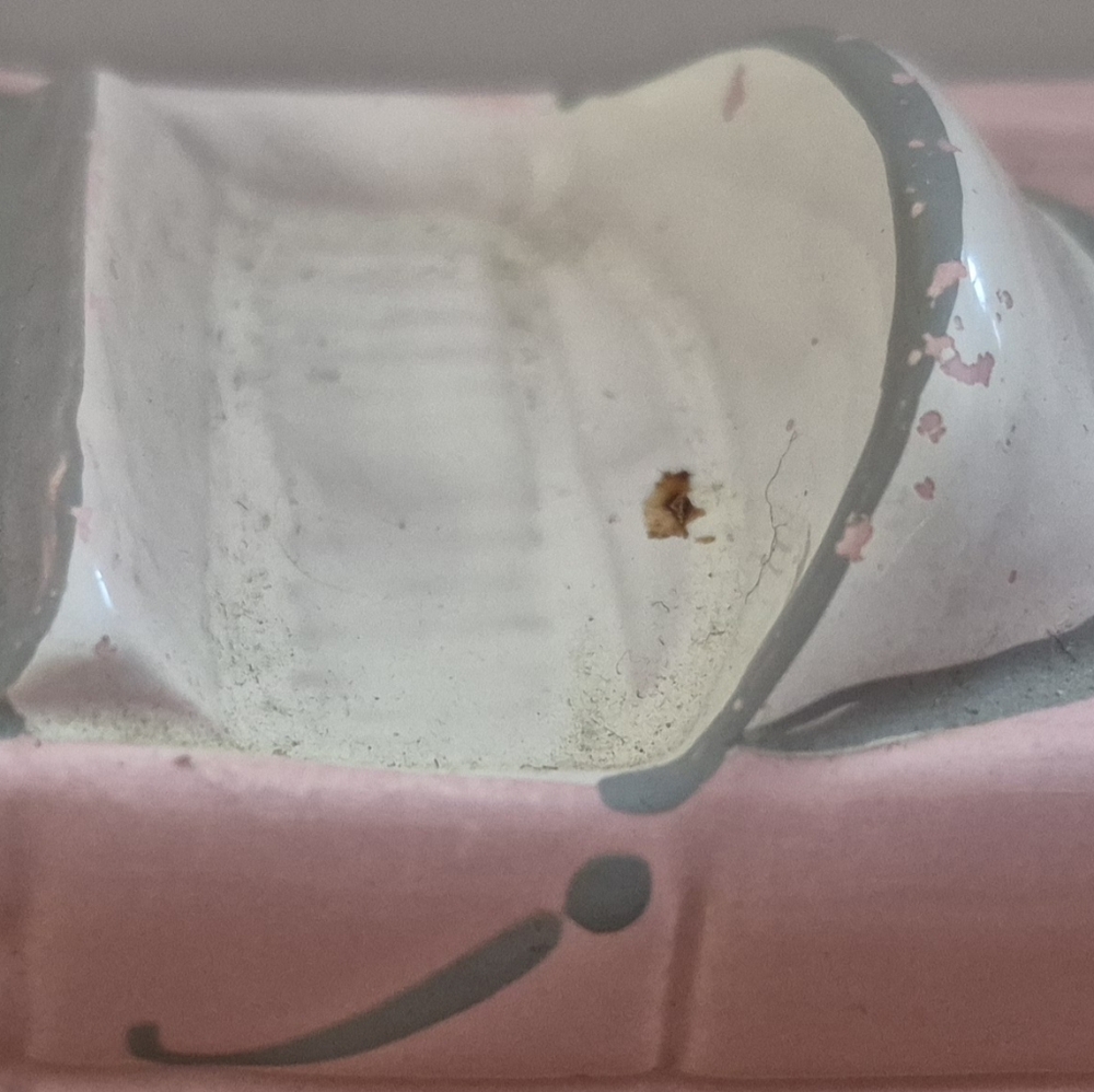 Craft Pink and White Toy Car with Gas Pump Salt and Pepper - Picture 6 of 9